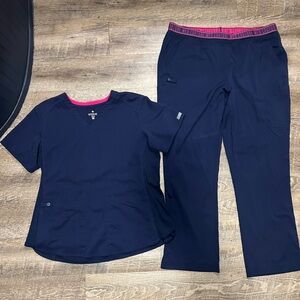 Med Couture Navy Blue Scrub Set